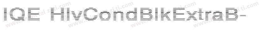 IQE HlvCondBlkExtraB字体转换